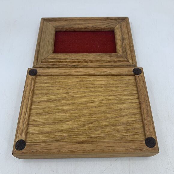 Vtg Wooden Trinket Jewelry Box Terry Redlin Evening Glow Camping Canadian Geese - Picture 7 of 8